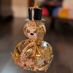 Baldwin Brass 2008 Festive Snowman – Limited Edition 3D Ornament – 24kt Finish